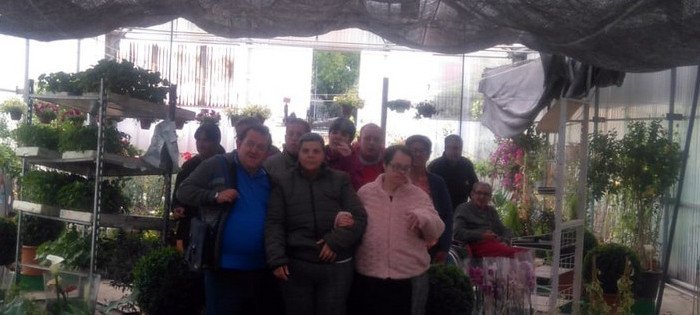 personas en el centro ocupacional Albasur de Priego de Córdoba
