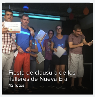 Imágenes de la clausura de los talleres de Nueva Era