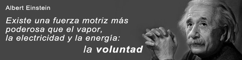 Frase Einstein sobre la fuerza de la voluntad