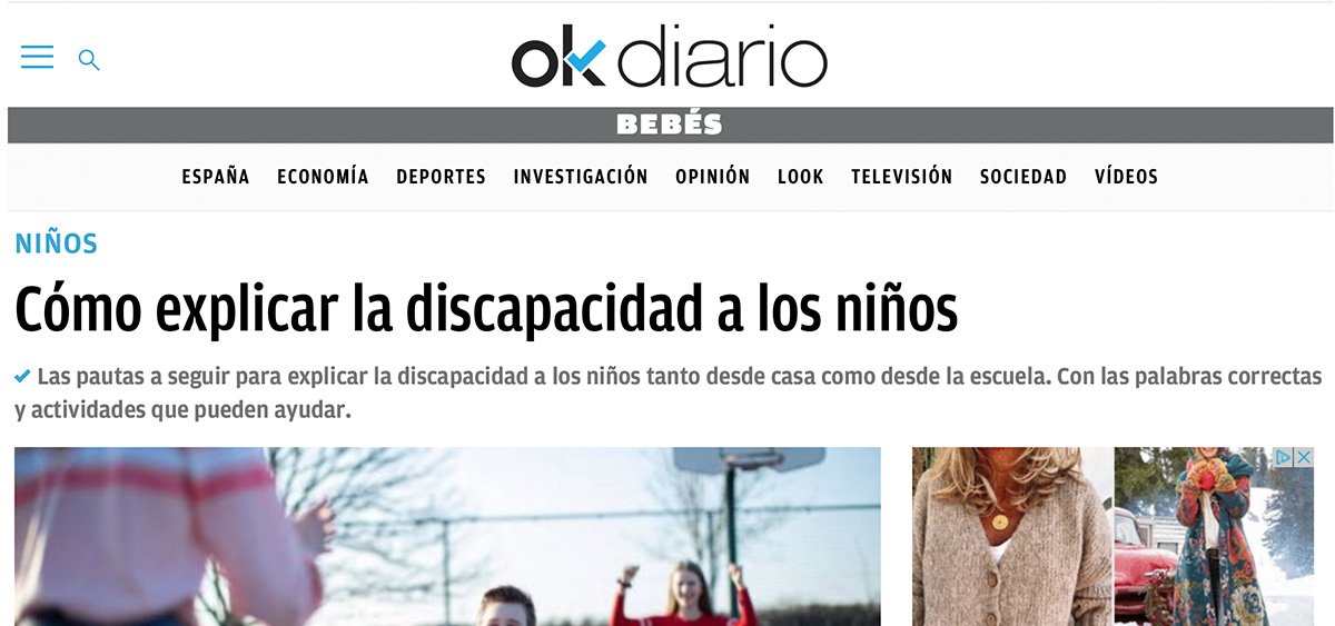 Como explicar la discapacidad a niños por okdiario