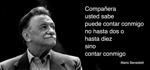 Cuenta conmigo de Mario Benedetti